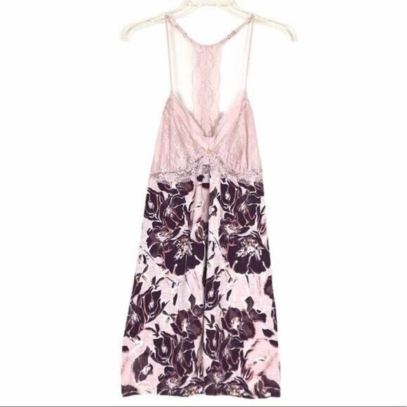 Rosie for Autograph Marks & Spencer Floral Chemise 14  US Size L Pink Babydoll - Picture 8 of 8